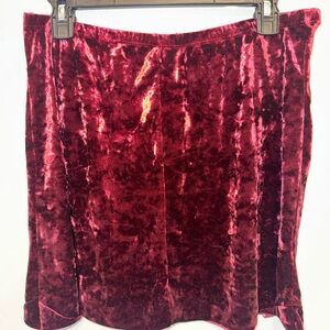 Velvet Burgundy Skirt